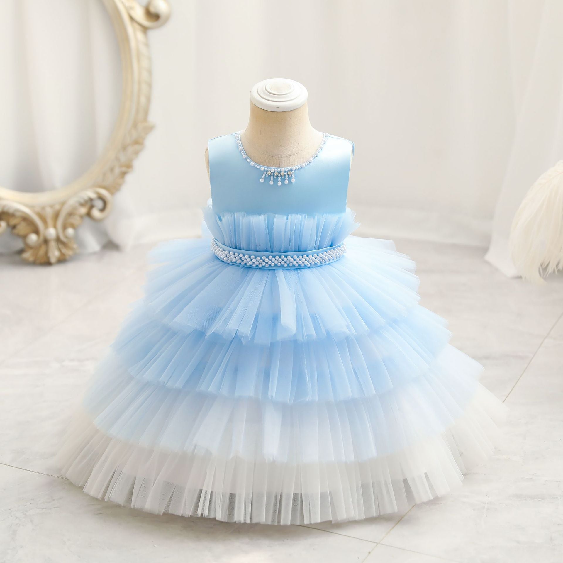 Children's Dress Color Matching Princess Dress Birthday Banquet Skirt