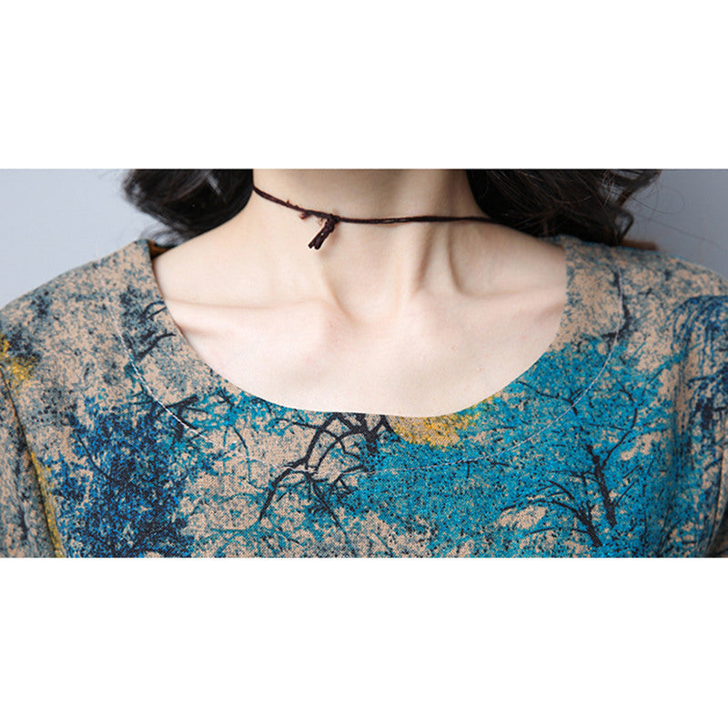 Summer Cotton Leprosy Dress Plus Size Women's clothing