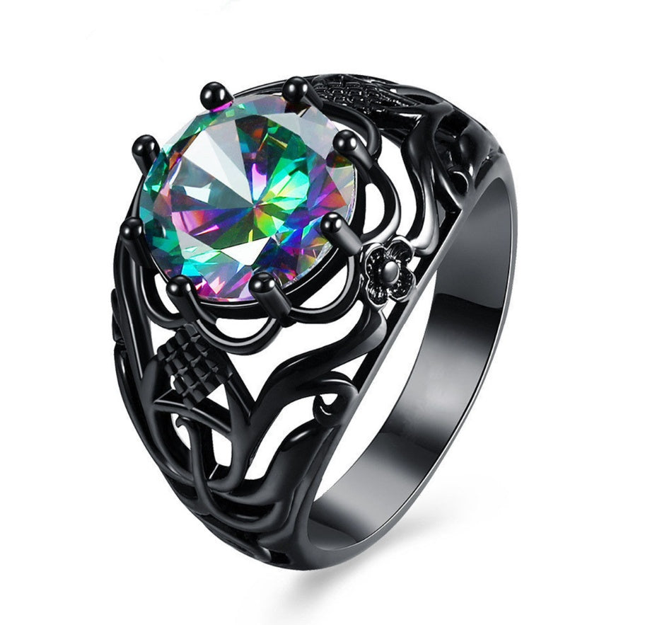 Vintage alloy set topaz jewelry