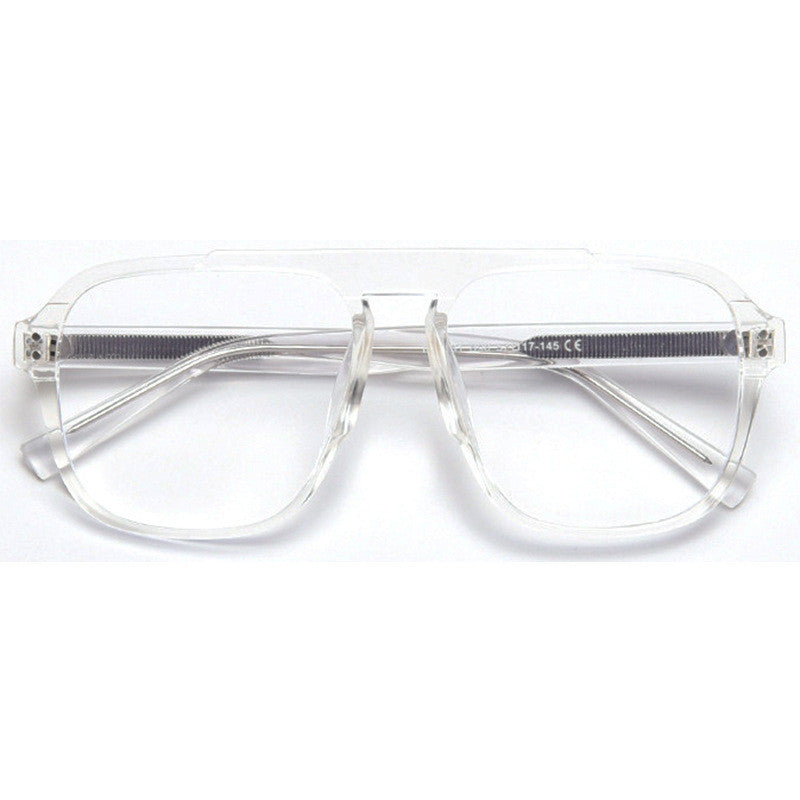 Double Beam Street Shooting Square Transparent Male Flat Mirror