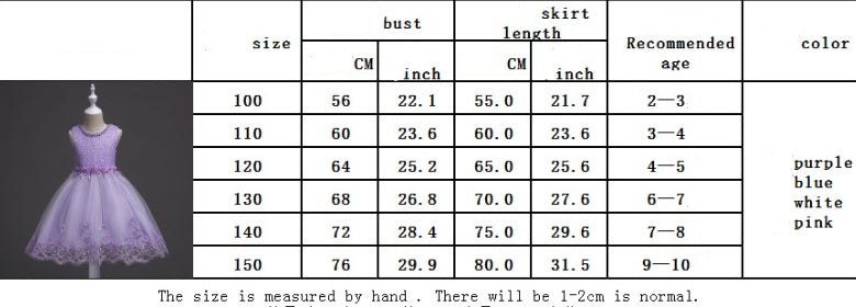 spring and summer girls princess dress wedding dress flower girl dress in the children's dress show birthday pettiskirt