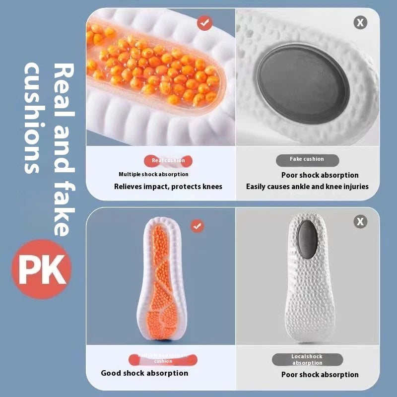 Men's Soft Bottom Sweat-absorbent Breathable High Elastic Shock-absorbing Sports Insole