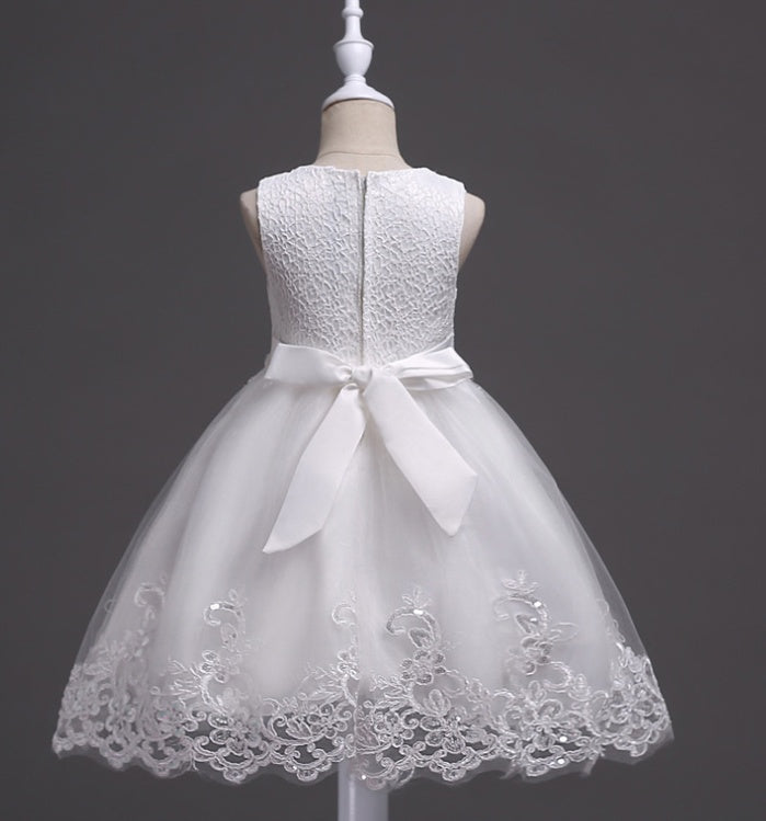 spring and summer girls princess dress wedding dress flower girl dress in the children's dress show birthday pettiskirt