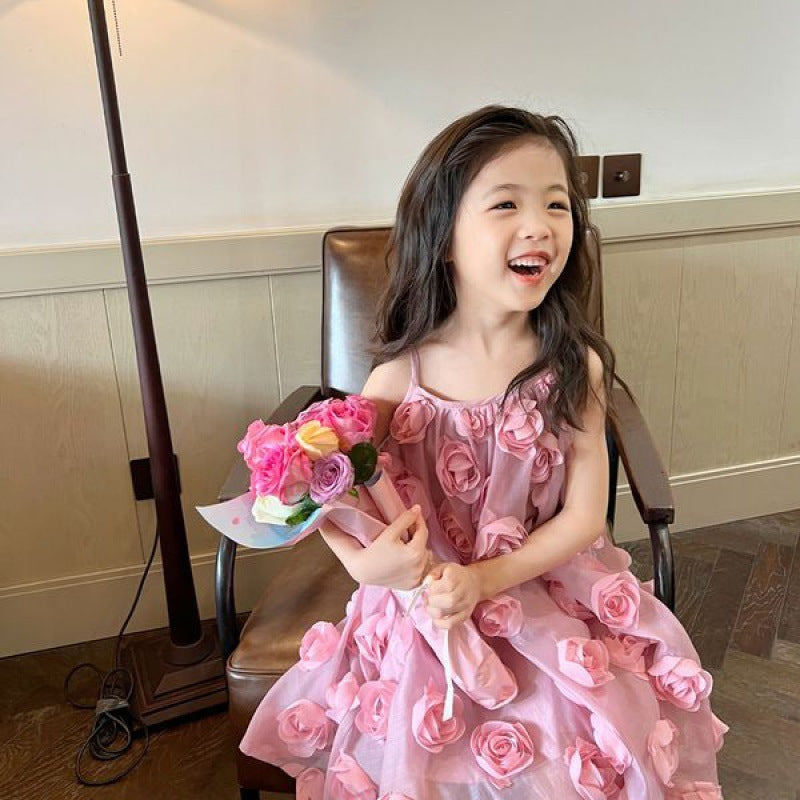 Children's Fashion Sweet Suspender Dress