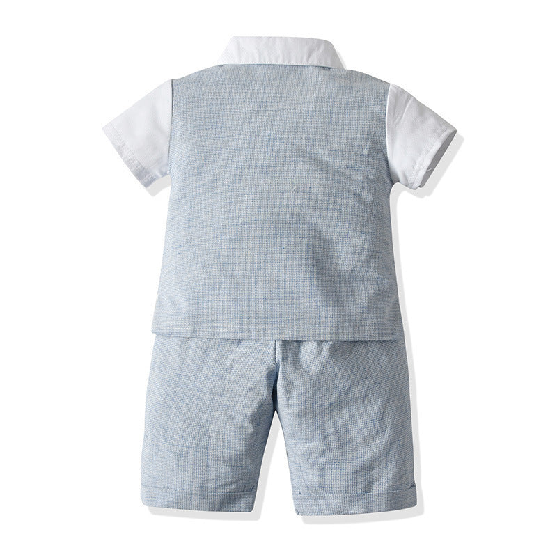 Fashion Personality Boys' Waistcoat Two-piece Set