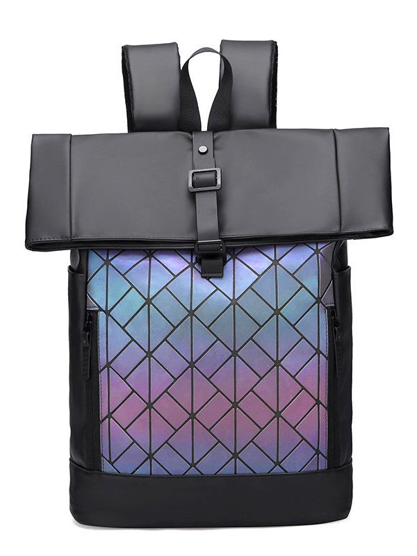 NEW FASHION BRAND GEOMETRIC RHOMBUS BACKPACK