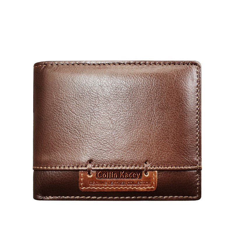 Short Cowhide Men's Wallet Fashion