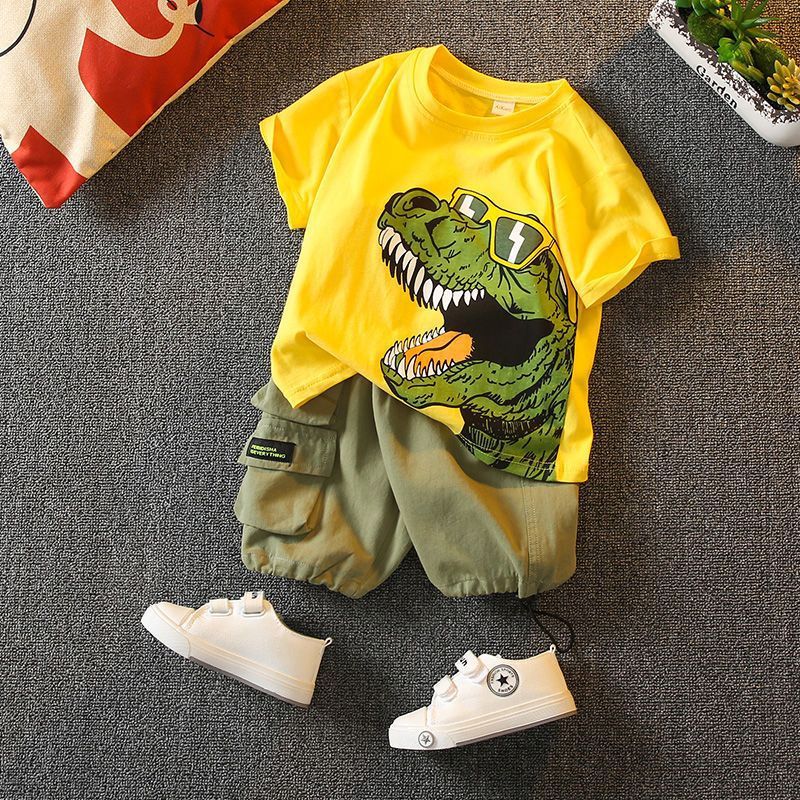 Cartoon Printing Heavy Industry Breathable Short Sleeve T-shirt Top
