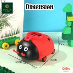 Lovely Ladybug Sipper Water Bottle with Moving Wheels- 550ml