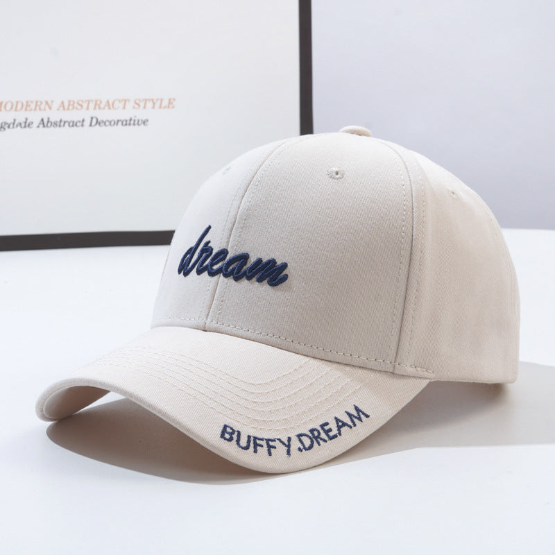 Korean Version Fashion Letter Embroidery Sun-proof Peaked Cap