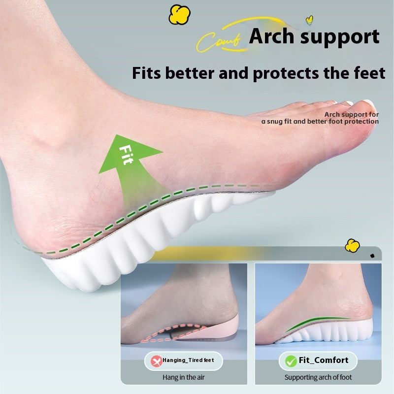 Soft Bottom Comfortable Insole With Increased Height Inside