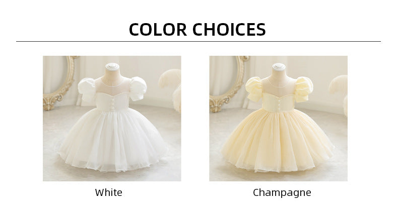 Princess Performance Dress Children Full-year Dress