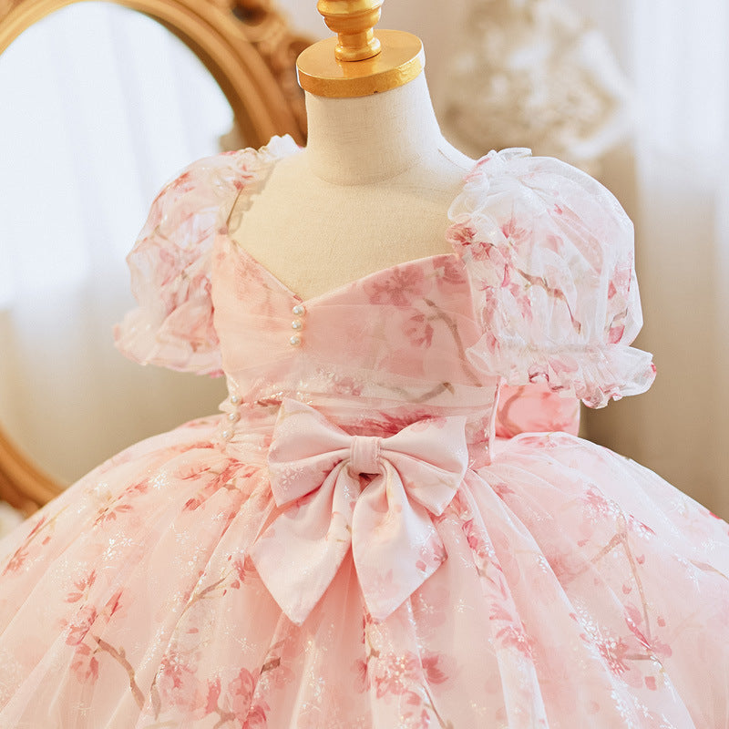 Bride Fellow Kids Wedding Birthday Party Sweet Evening Dress