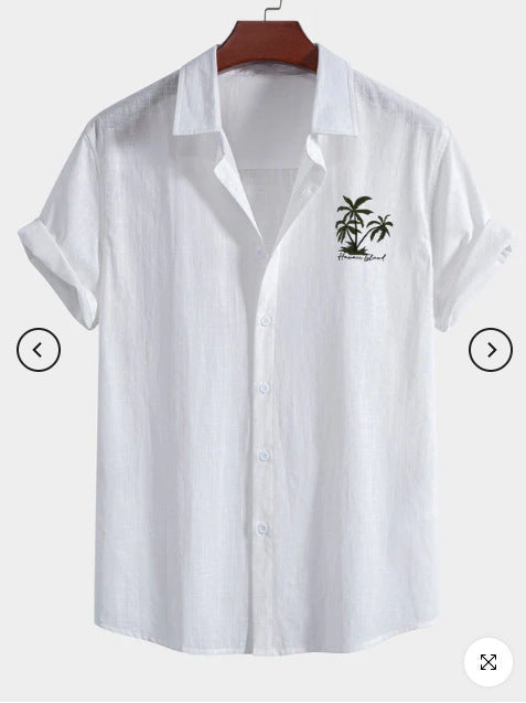 Fashion Men's Art Printed Short Sleeve Shirt