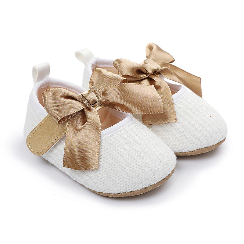 0-1 Years Old Bowknot Comfortable Baby's Shoes Velcro Super Soft Newborn Shoes Baby Shoes Toddler Shoes