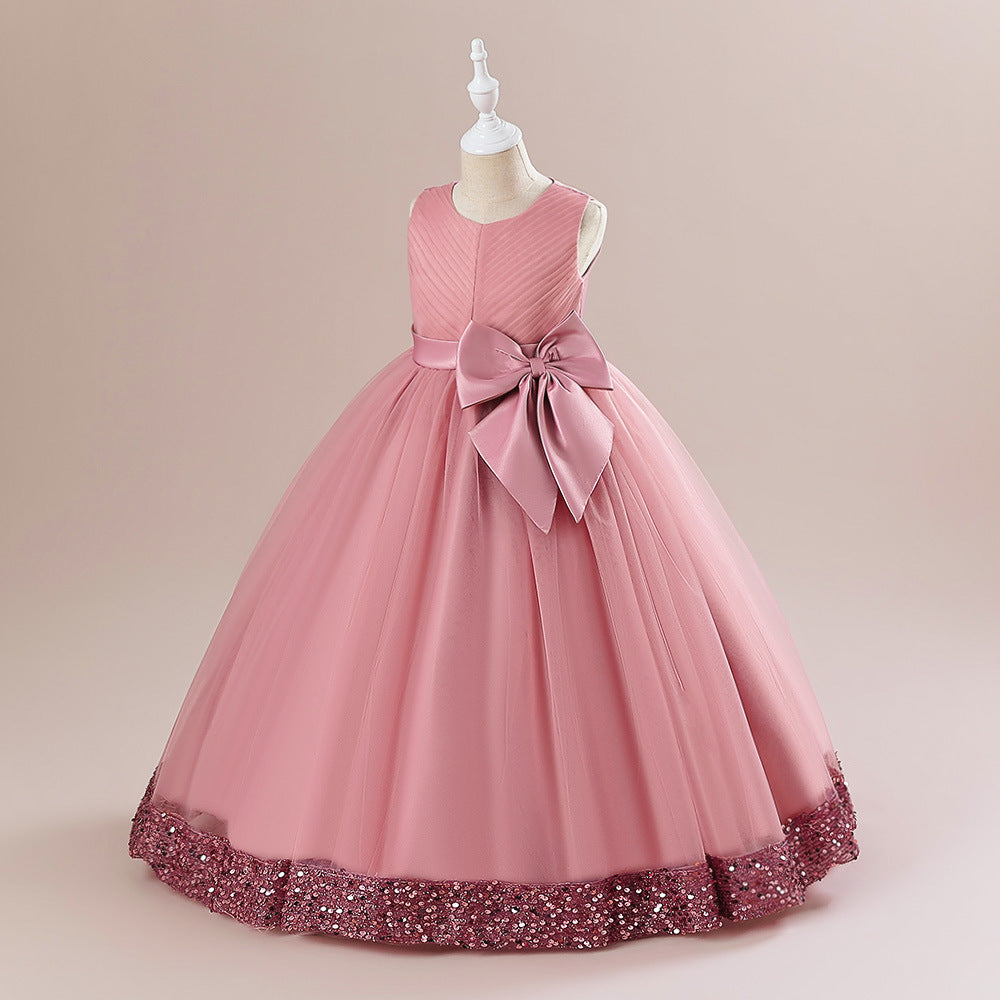 New Sequins Children's Mesh Dress