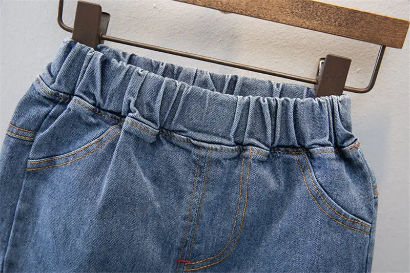 New Spring Causal Suit Kids Boys Girls Cartoon Strips T Shirt Pants 2pcs/Set Children Clothing Kids Infant Sportswear 0-5 Years