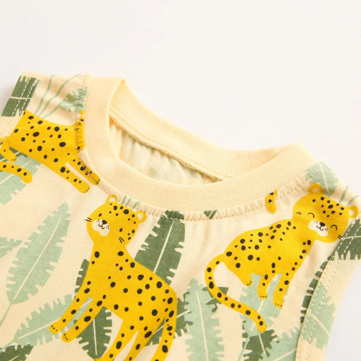 Sanlutoz Cotton Toddler Boys Summer Sleeveless Bodysuits Casual Infants Boys Animal Clothes