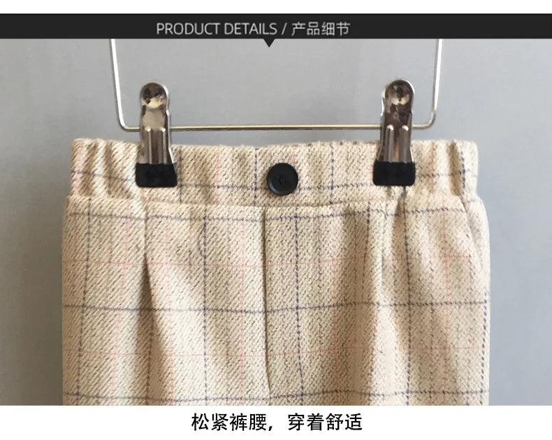 Child Formal British Plaid Dress Suits Set Spring And Autumn Boys Birthday Party Wedding Piano Show Costume Kids Blazer Pants