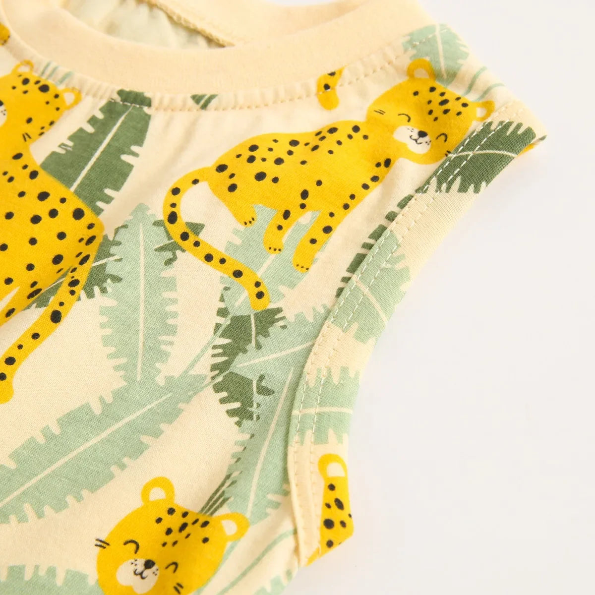 Sanlutoz Cotton Toddler Boys Summer Sleeveless Bodysuits Casual Infants Boys Animal Clothes