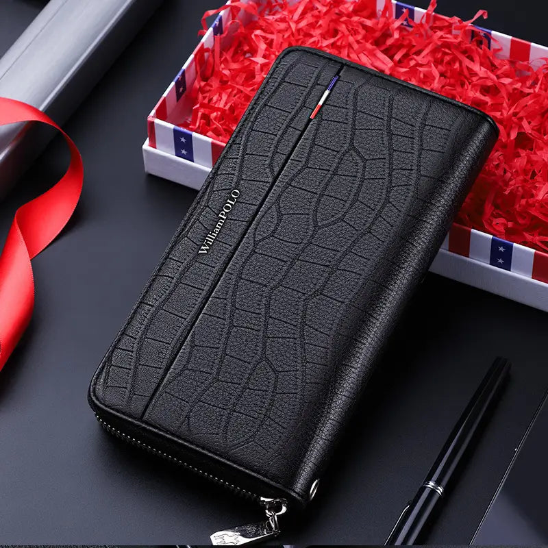 MEN'S LONG WALLET GENUINE LEATHER