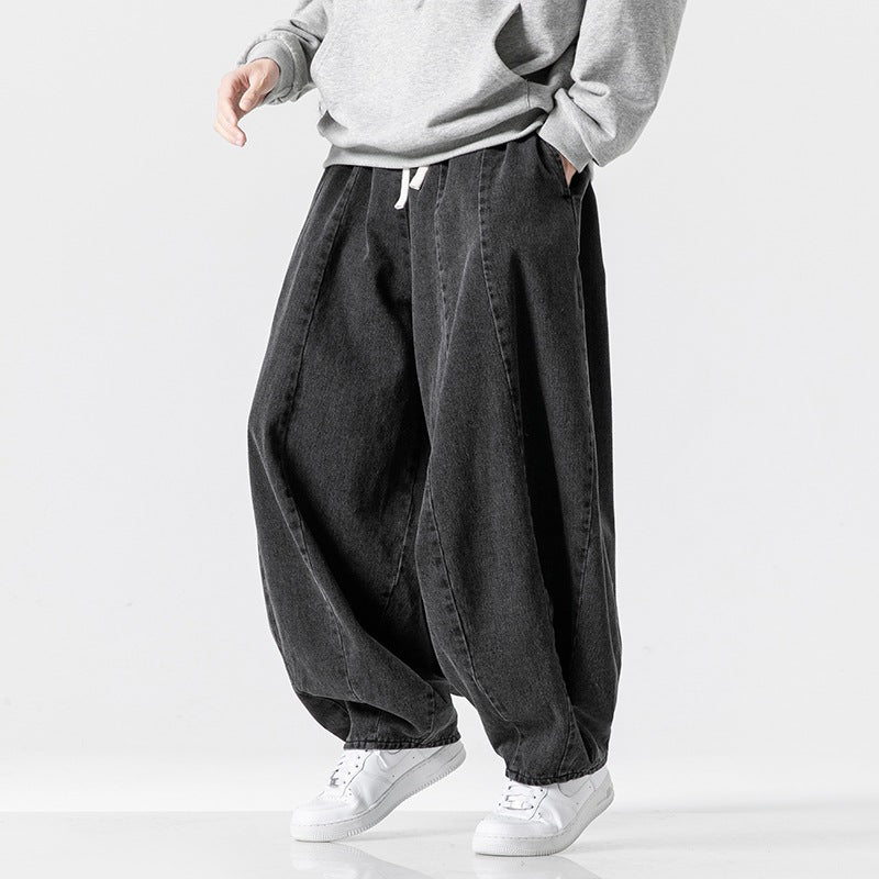 Men's Lantern Plus Size Japanese-style Retro Baggy Straight Trousers