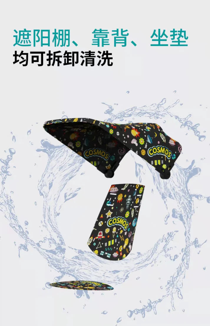 7-in-1 Aluminum alloy frame baby trike toddler tricycle for ages 1.5 years to 5 years