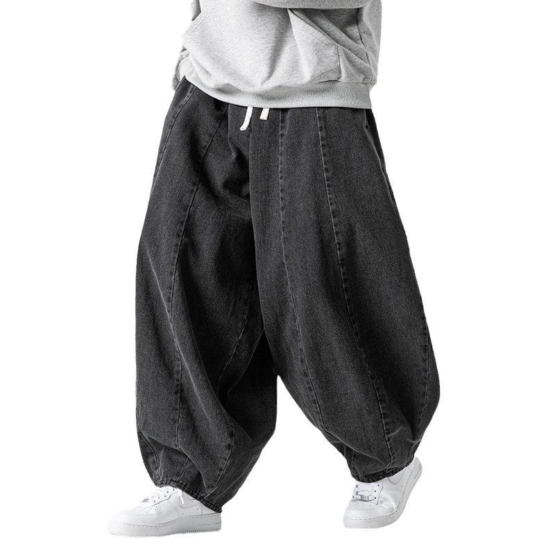 Men's Lantern Plus Size Japanese-style Retro Baggy Straight Trousers