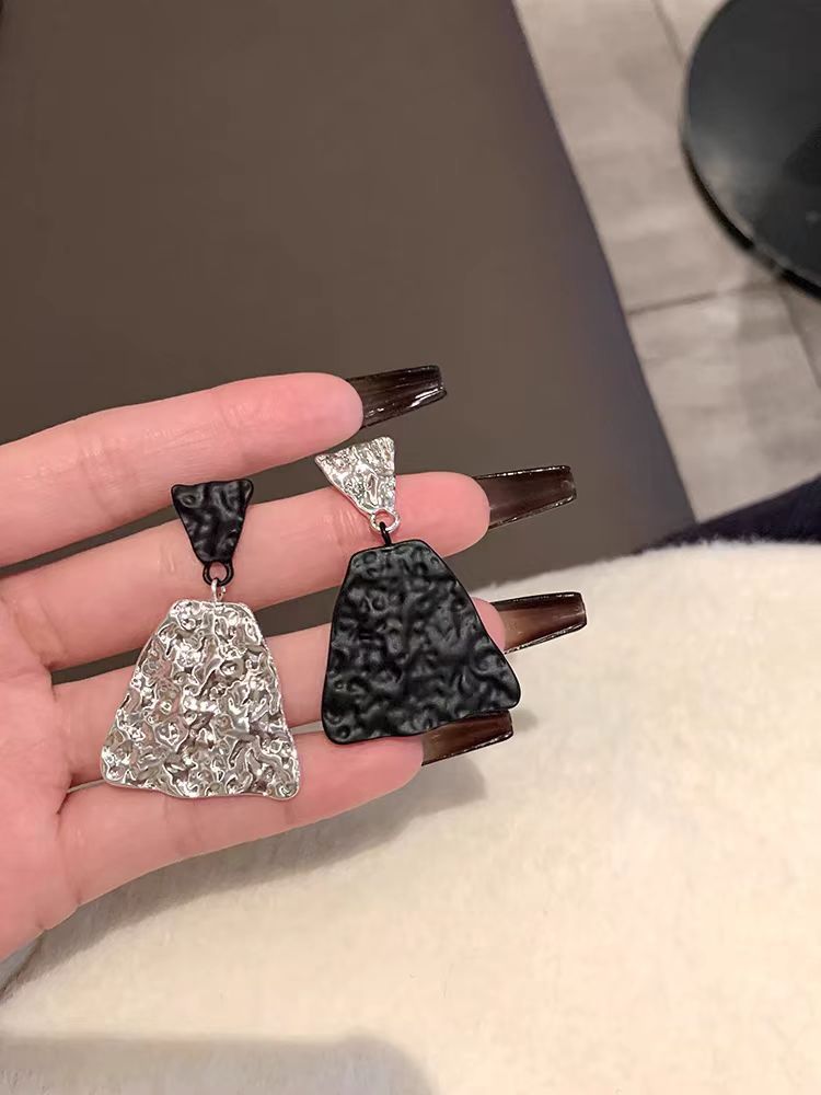 Sterling Silver Needle Creative Low-key Matching Earrings