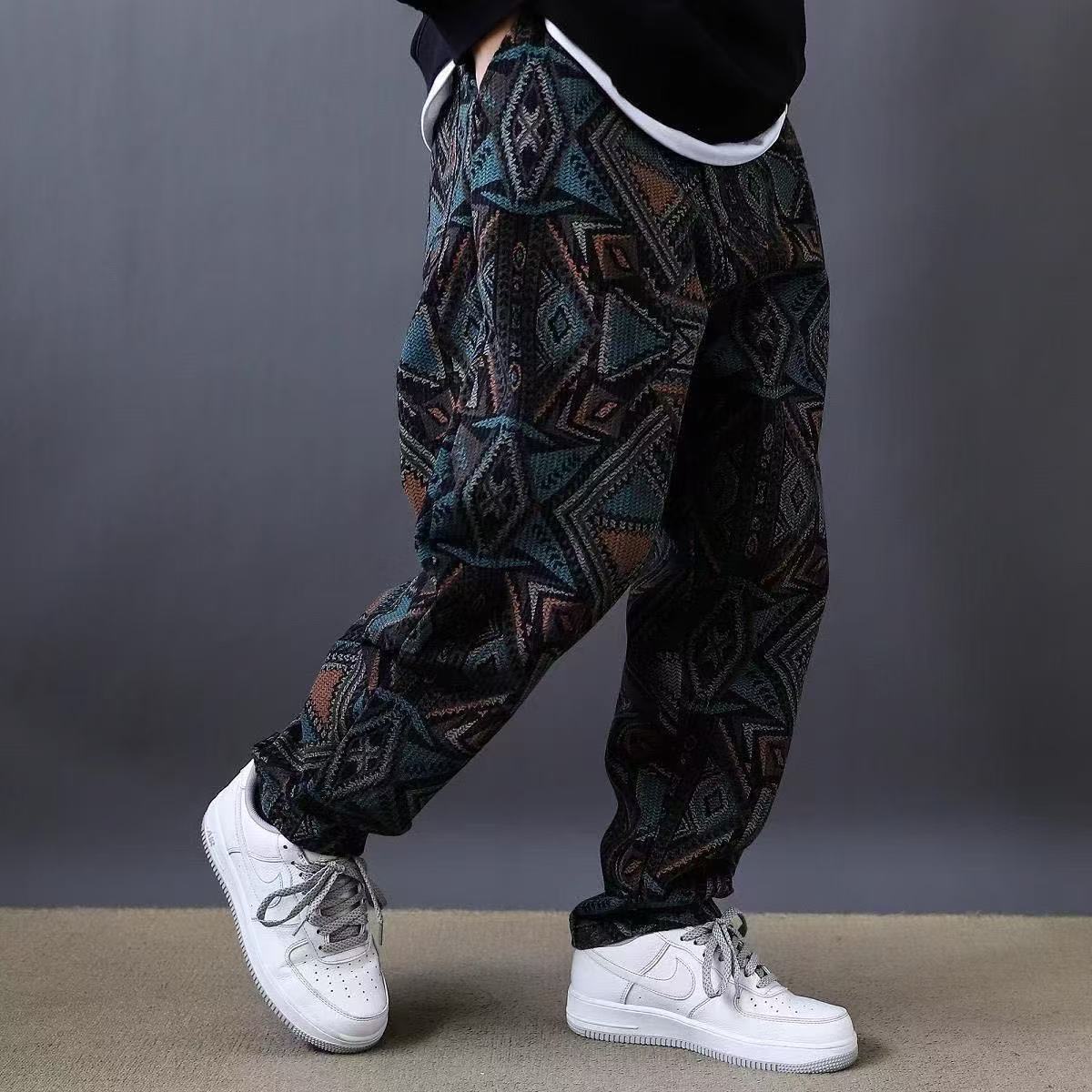 Men's Trendy Niche Retro Loose Harem Ankle Tight Pants