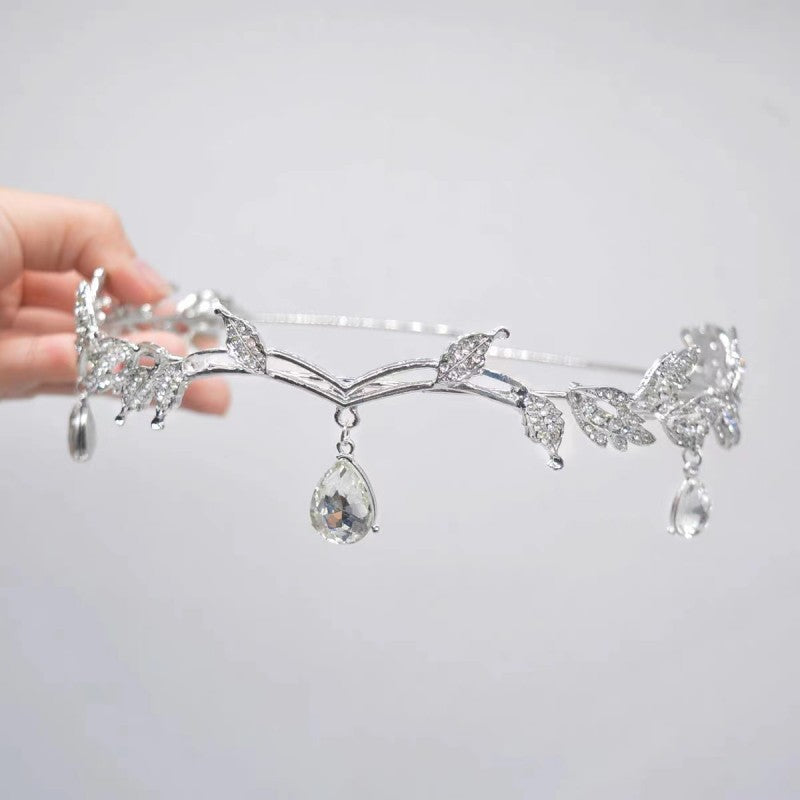 Exotic retro temperament tassel headdress female new rhinestone high-grade headband headband bridal crown hair accessories