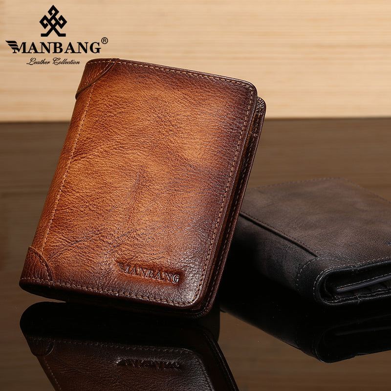TANNED LEATHER MEN'S WALLET