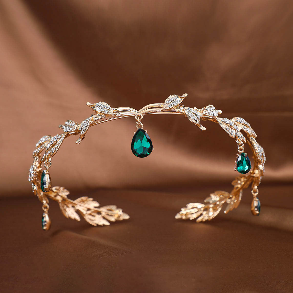 Exotic retro temperament tassel headdress female new rhinestone high-grade headband headband bridal crown hair accessories