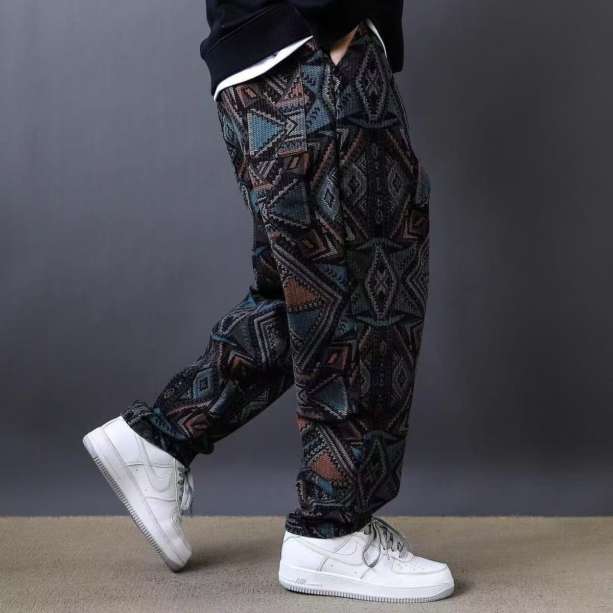 Men's Trendy Niche Retro Loose Harem Ankle Tight Pants