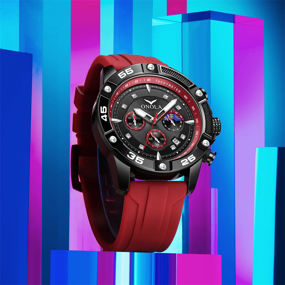 Fashion Casual New Style Multifunctional Quartz Waterproof Tape Watch