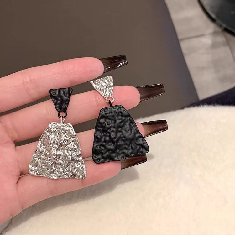 Sterling Silver Needle Creative Low-key Matching Earrings