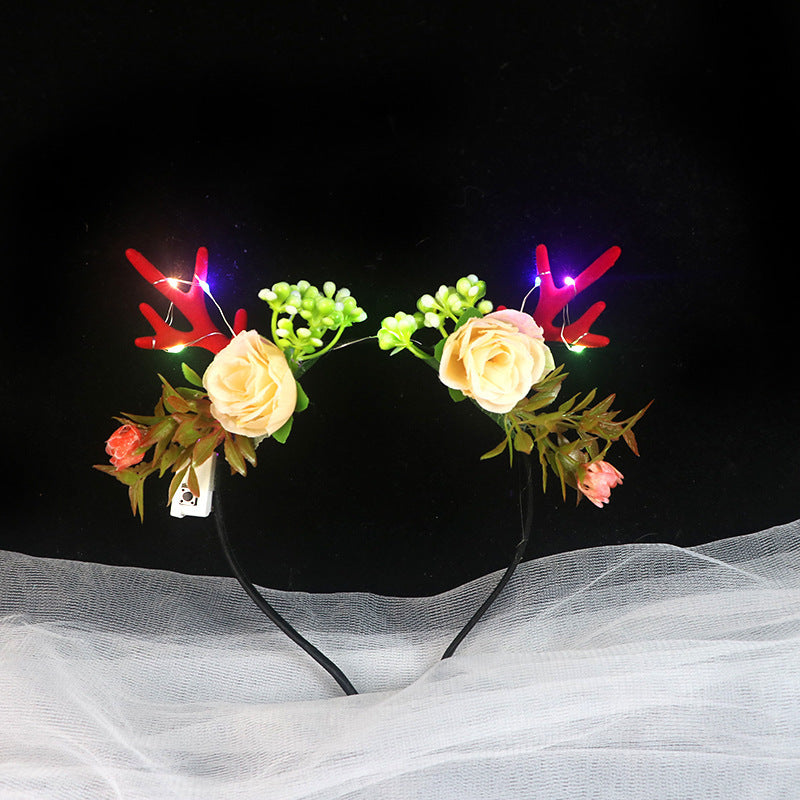 LED Light-Up Glowing Party Flower Headband