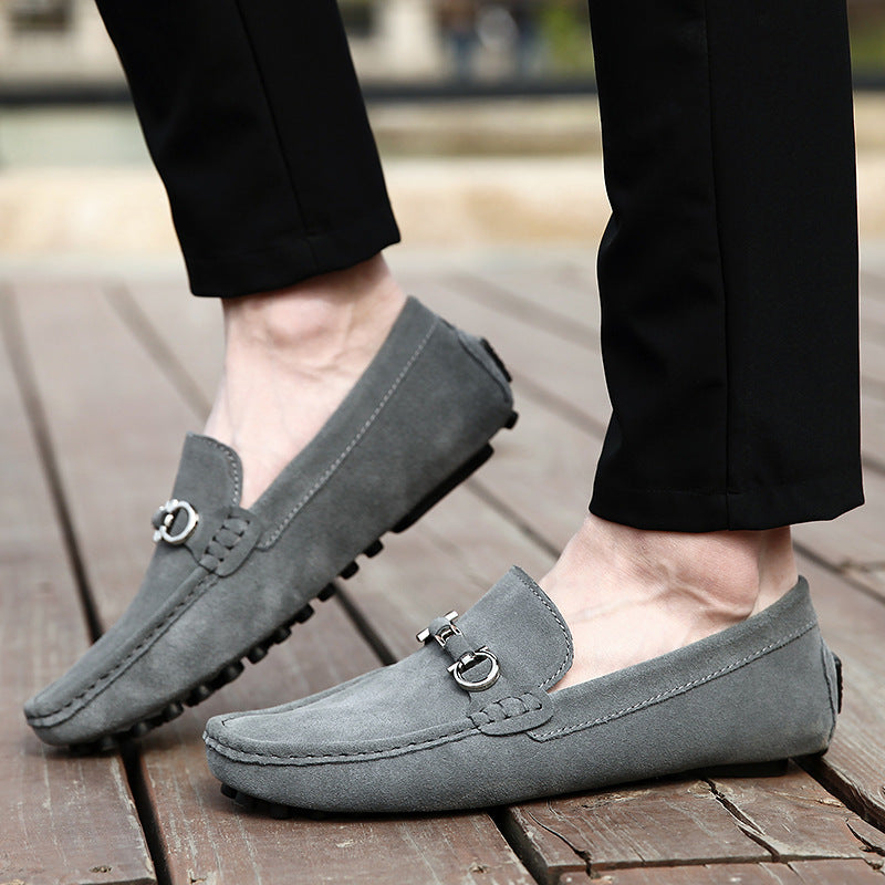 Men's Slip-on Cowhide Business Casual Leather Shoes