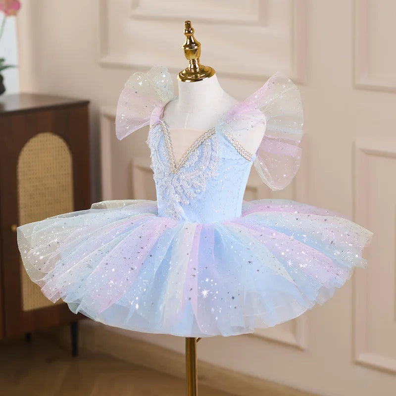 Summer Party Girls Dresses Kids Clothes Vestidos Princess Outfit Girl Dress Tutu Stage Ballet Leotards Dance Costumes Ballerine