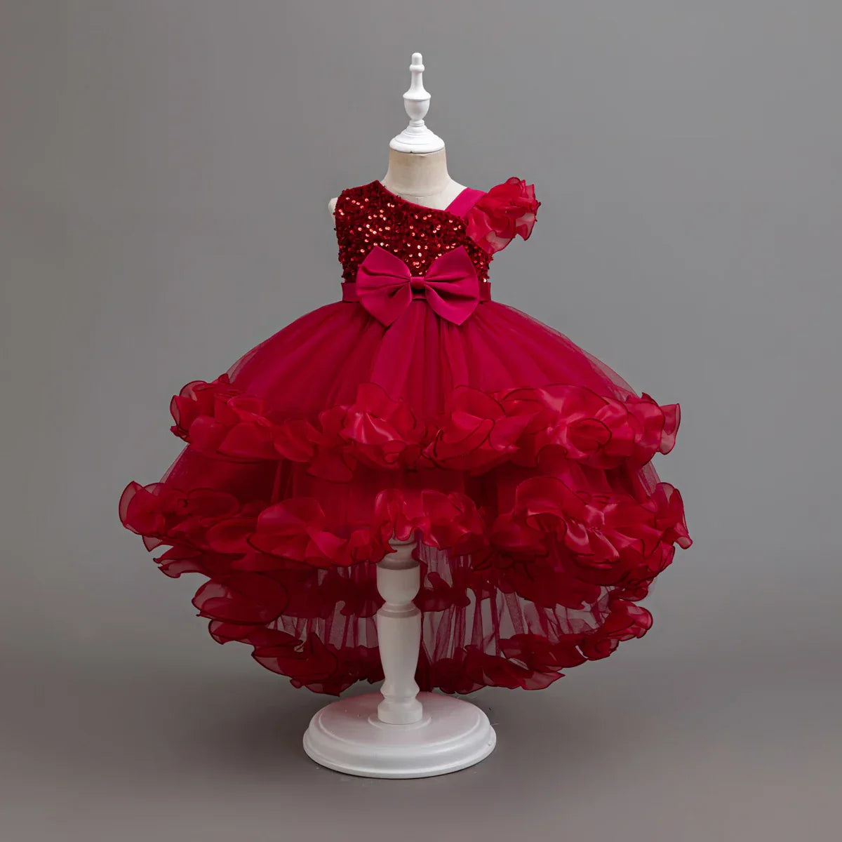 Flower Girl Party Dresses Wedding Birthday Trailing Princess Dress For Kids Graduation Pageant Bridesmaid Kids Costume