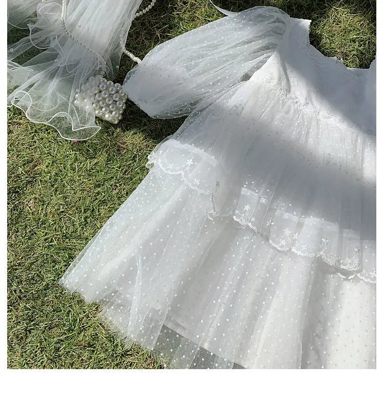 Summer Girl Dress Elegant Flower Lace Dress For Girl Princess Party Wedding Dress Ceremony Prom Gown Communion Clothes 1-6Y