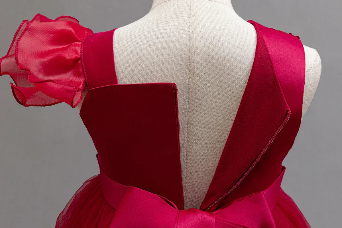 Flower Girl Party Dresses Wedding Birthday Trailing Princess Dress For Kids Graduation Pageant Bridesmaid Kids Costume