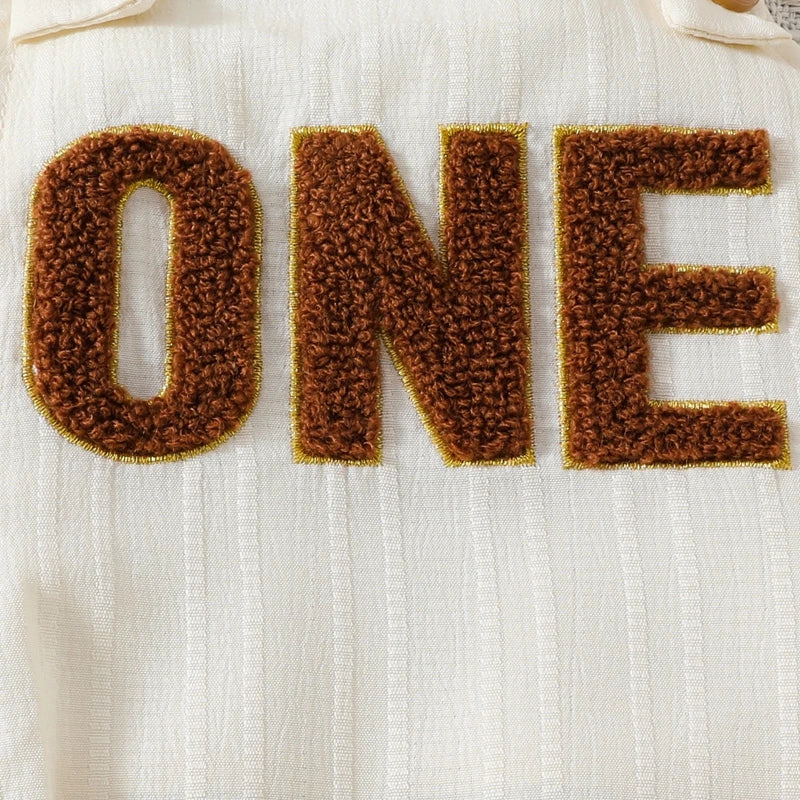 Baby Girls Boys Summer Romper Infant Sleeveless Letter Embroidery Button Casual Overalls