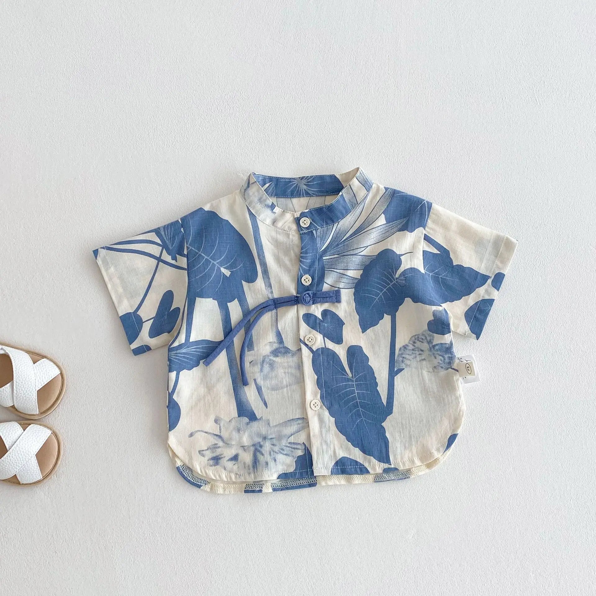 Boys' Fashion Summer Dress 2025 New Summer Children's Western Style Korean Edition Painting Shirt Baby Solid Color Casual Pants