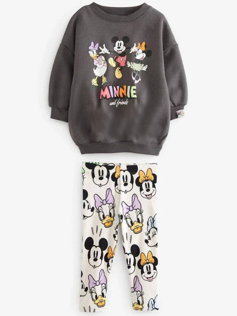 New Kids Sweatshirt Outfits Cartoon Hoodies +Pants Clothing 0-6Years Old Boys Girls Mickey Long Sleeve Suits Autumn Costume