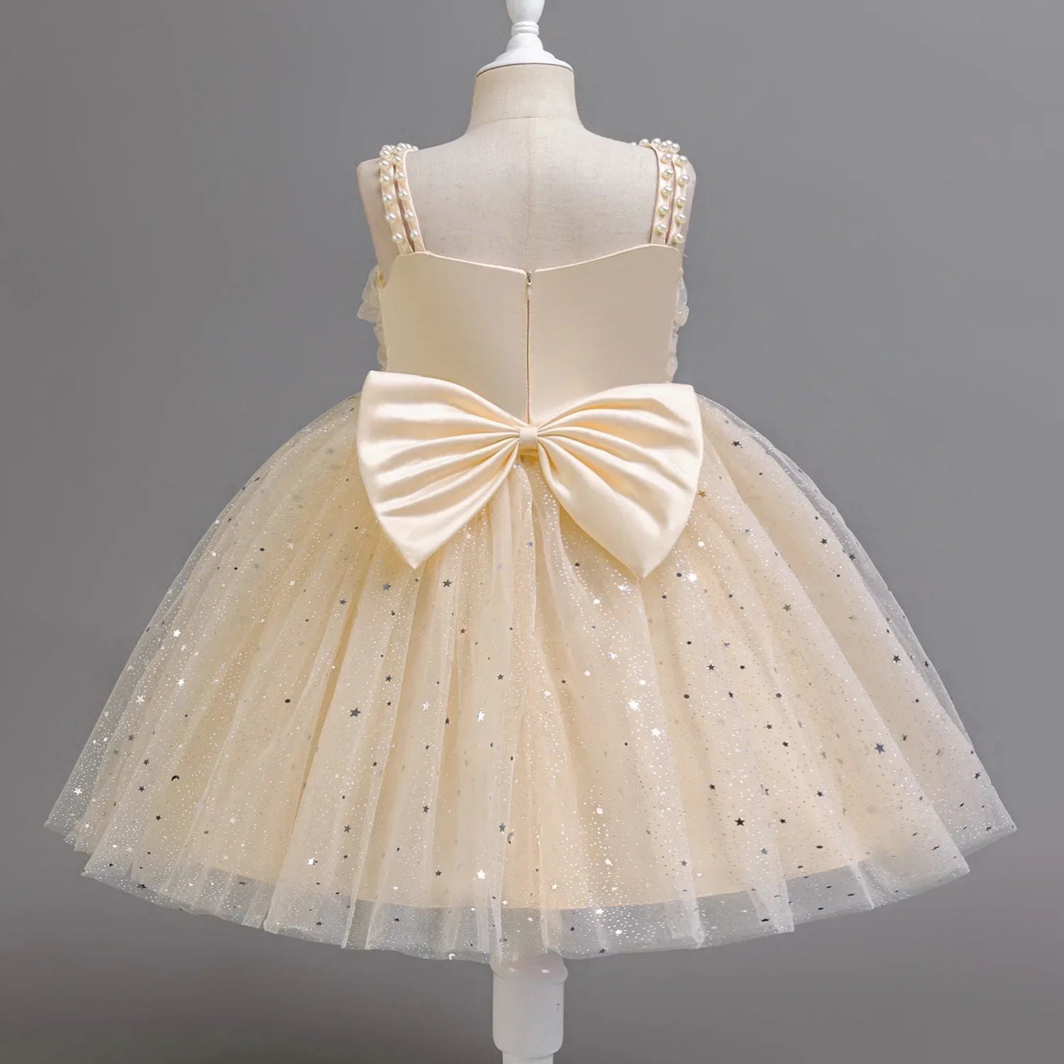 Baby Girl Lace Dresses Sparkling Weddings Pink Dress Elegant Princess Party Tutu Toddler Kids Birthday Baptism Formal Ball Gowns