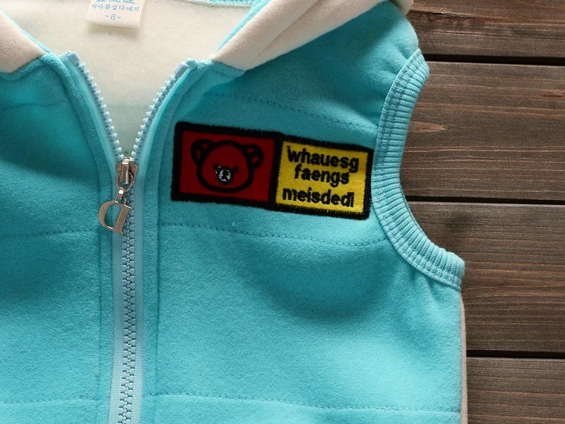 New Fleece Clothing Sets Spring Winter Boys Girls Plus Velvet Thick Warm Suits Baby Padded Homewear 3Pcs Children Outfits