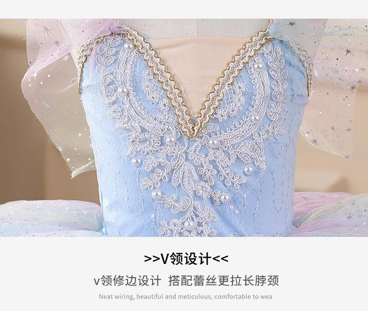 Summer Party Girls Dresses Kids Clothes Vestidos Princess Outfit Girl Dress Tutu Stage Ballet Leotards Dance Costumes Ballerine