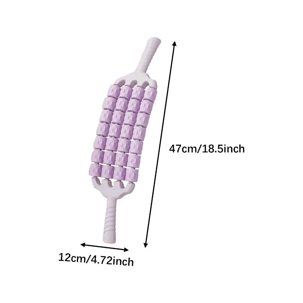 Curved Flexible Muscle Massage Rolle Sensory Training Four Rows Muscle Roller Stick Non Slip Guasha Massager Tool
