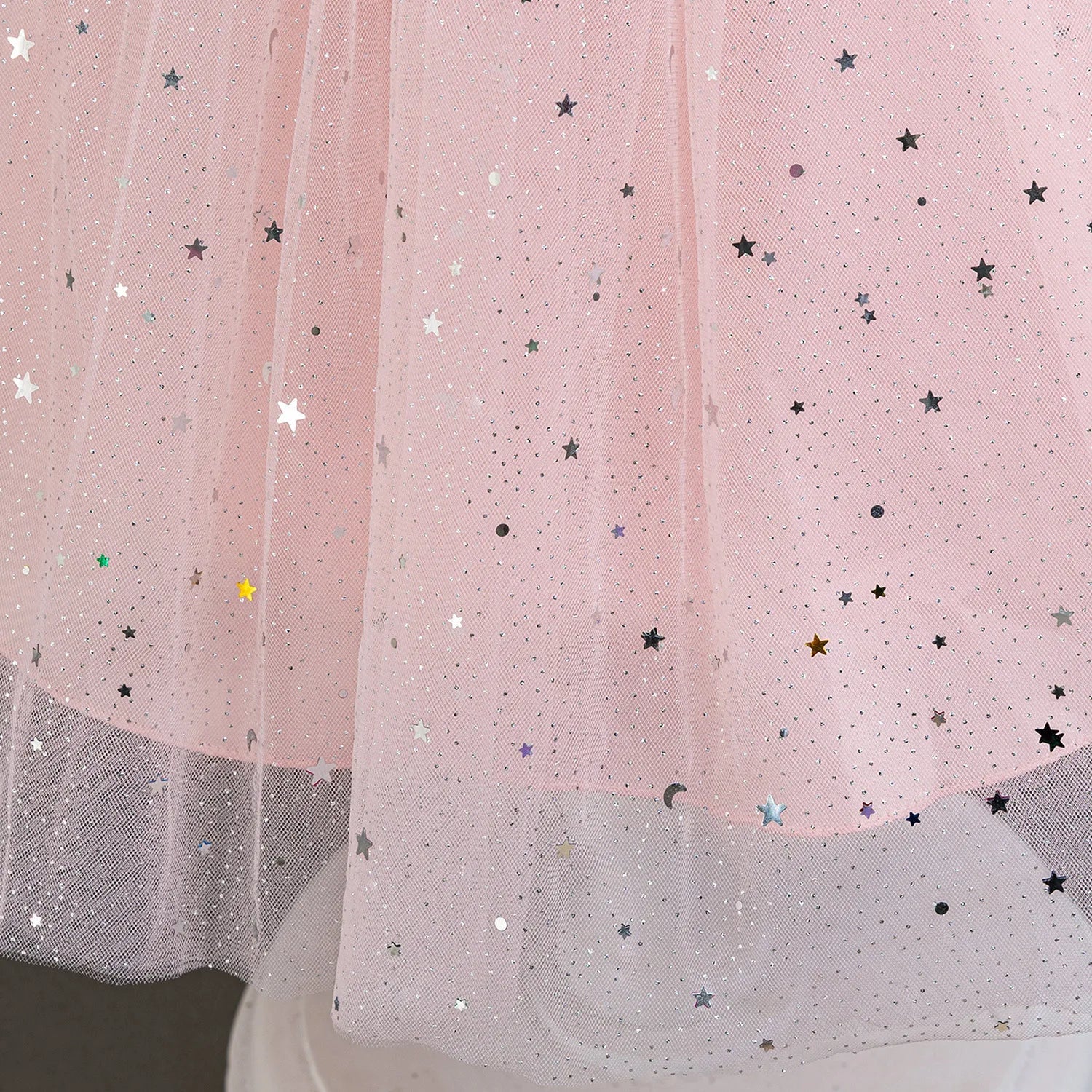 Baby Girl Lace Dresses Sparkling Weddings Pink Dress Elegant Princess Party Tutu Toddler Kids Birthday Baptism Formal Ball Gowns